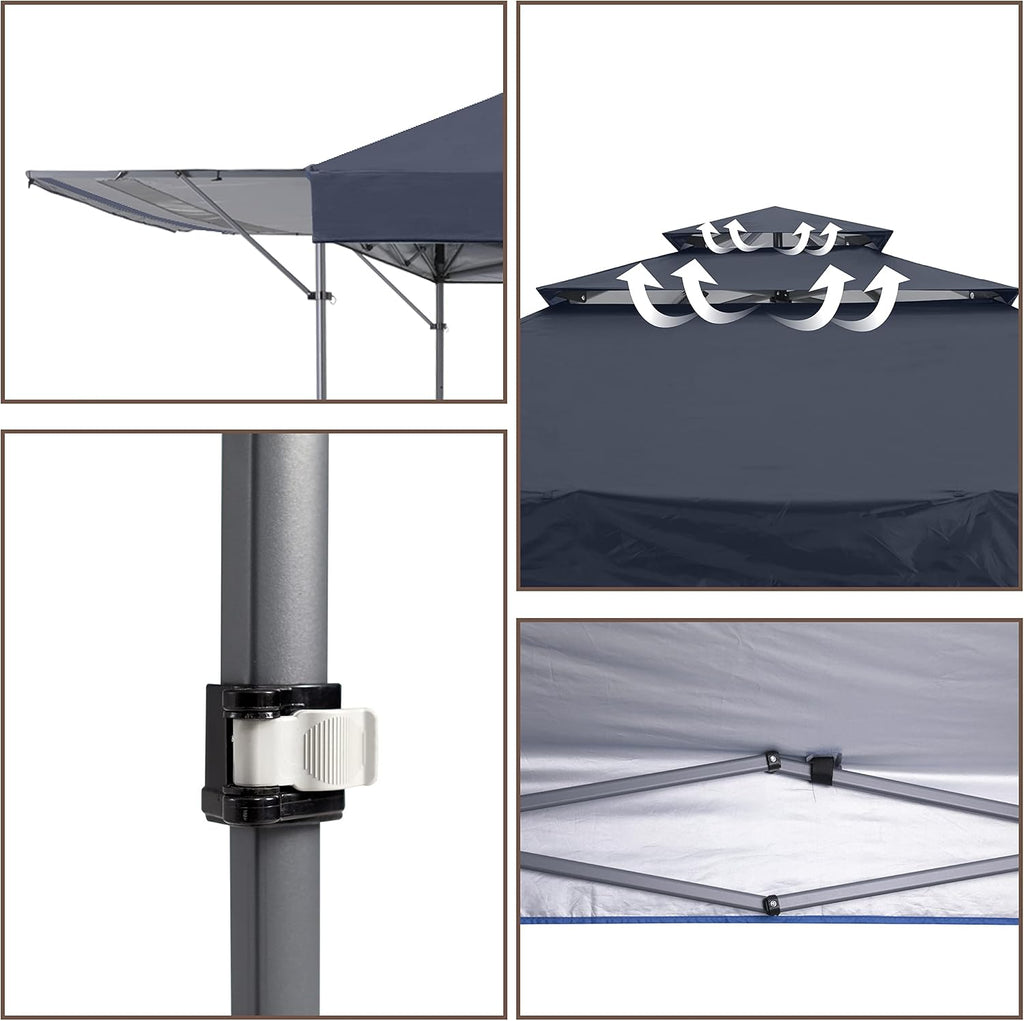 ABCCANOPY Pop Up Gazebo with 3-Tier Canopy