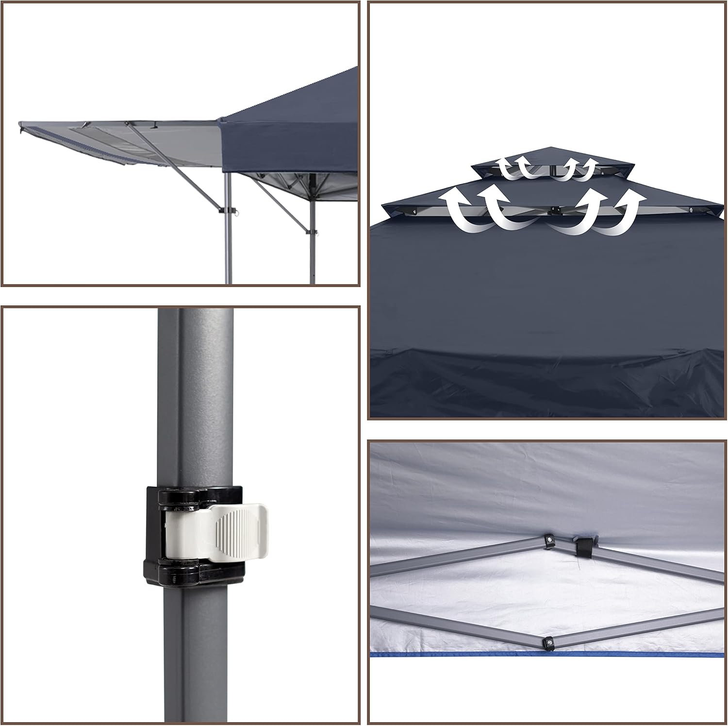 ABCCANOPY Pop Up Gazebo with 3-Tier Canopy