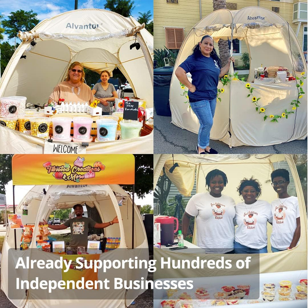 Alvantor® Pop Up Canopy Tent - Vendor Booth Event Tent - Pop Up Canopy for Commercial Activity - Camping Gazebos - Beige