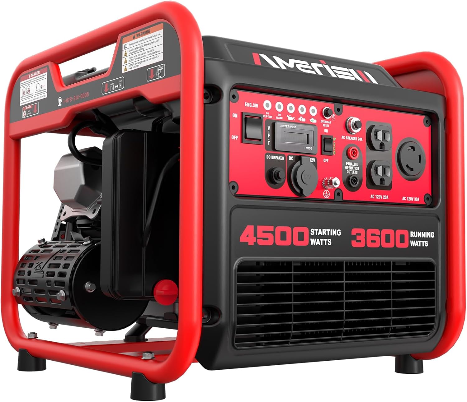 AMERISUN 4500 Watt Inverter Portable Generator With CO Protection, RV Ready (AL5040C)