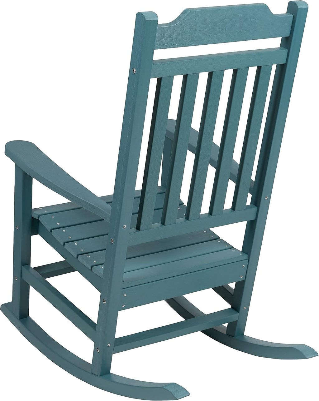Flash Furniture Winston All-Weather Poly Resin Rocking Chair in Teal