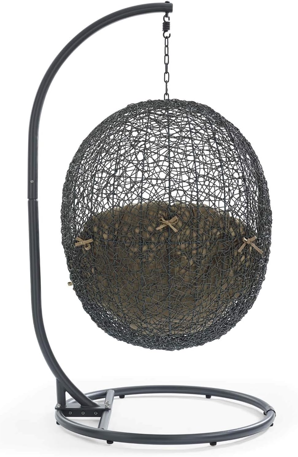 Modway Hide Outdoor Patio Swing Chair, Gray Mocha