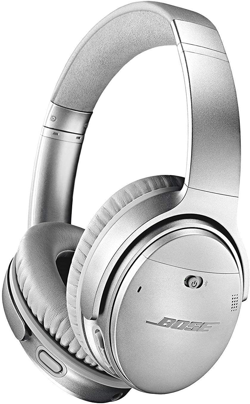Bose QuietComfort 35 (Series II) Wireless Headphones, Noise Cancelling - Silver (Renewed)