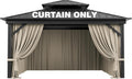 Outdoor Gazebo Curtain Replacement Universal 4-Panel Sidewalls 10' X 13',Outdoor Patio Waterproof Privacy Curtain with Double Zipper for Patio,Garden, and Backyard (Curtain Only)