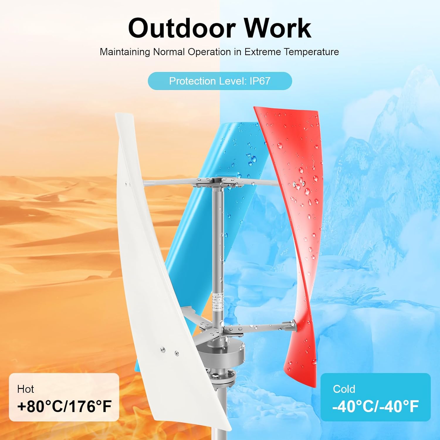 400W Wind Turbine Generator Kit, 3 Blades Wind Power Generator with Controller, 12V Vertical Axis Wind Turbine Generator Kit for Home, Boats, Street Lighting
