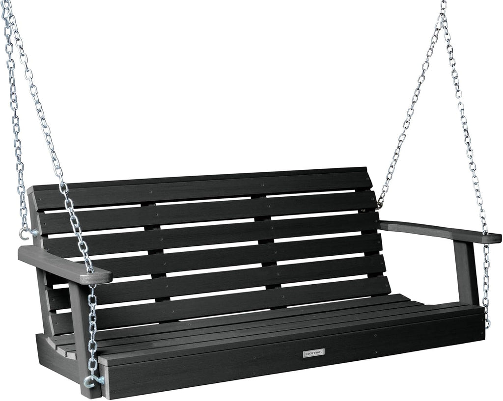 highwood Weatherly Porch Swing 5 Feet, Black