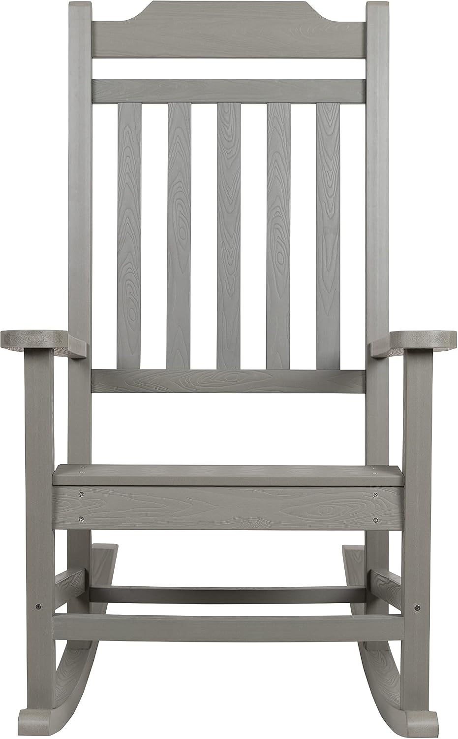 Flash Furniture Winston All-Weather Poly Resin Rocking Chair in Gray