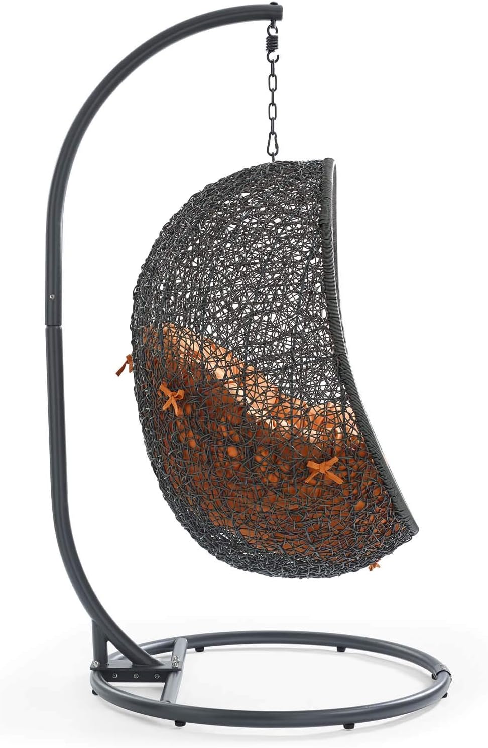 Modway Hide Outdoor Patio Swing Chair, Gray Orange