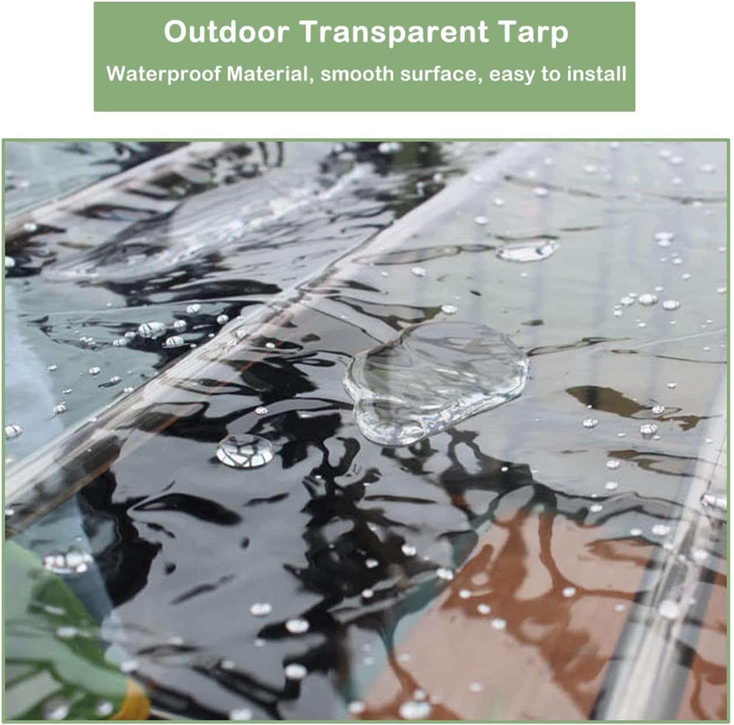 Waterproof Side Panels Clear Tarp Panel with Zipped Door, Weather Resistant Pergola Side Curtains, for Gazebo, Porch, Customizable (Size : 10x13ft/3x4m)