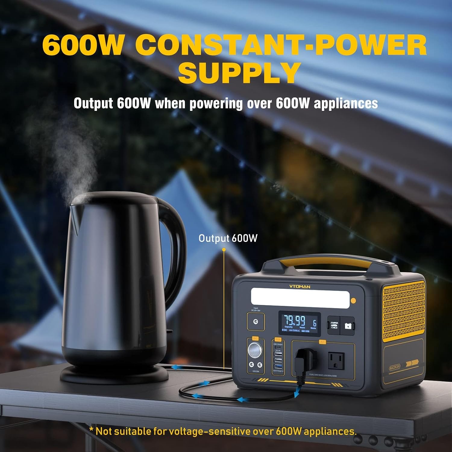 VTOMAN 939Wh Portable Power Station Bundle with Extra Battery & 200W Solar Panel Included - Up to 1200W Solar Power Generator for Home Backup, Off-grid, Road Trip, RV, Camping, Fishing, Emergencies