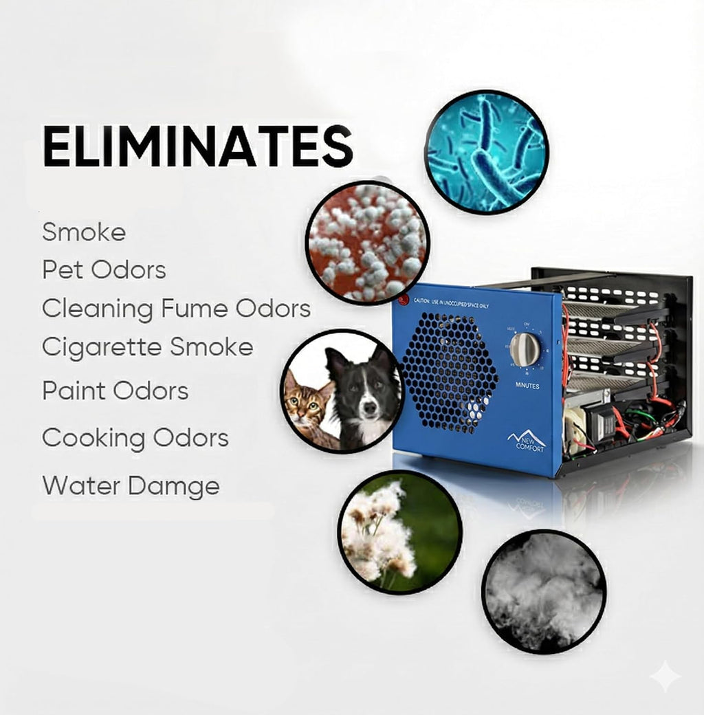 Blue Commercial Air Purifier Ozone Generator with UV