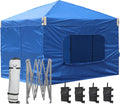 Aoodor 12x12 FT Pop-Up Canopy Tent with Roller Bag and Curtain - Portable Instant Shade, Sturdy Iron Frame, Water-Resistant 210D Oxford Fabric, UV Protection, Ideal for Camping and Outdoor Events