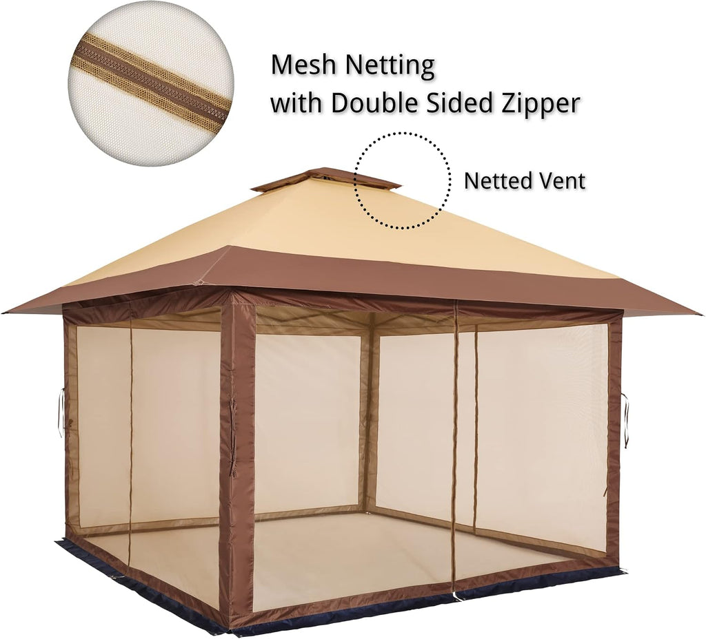 Suntime Pop Up Gazebo Polyester Canopy Tent