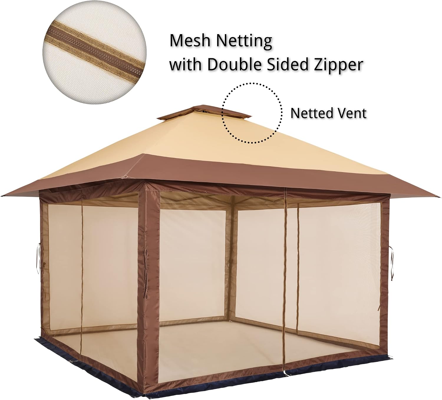 Suntime Pop Up Gazebo Polyester Canopy Tent