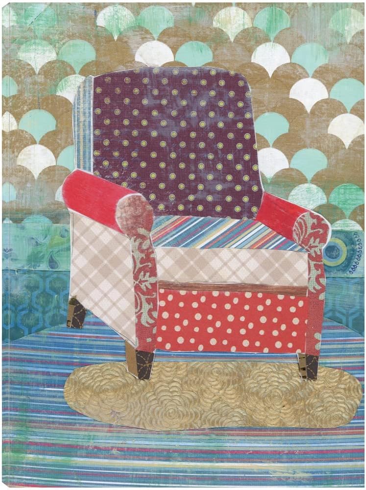 Fine Art Canvas Artist Chair Canvas Wall Decor by Artist Jenny McGee for Living Room, Bedroom, Bathroom, Kitchen, Office, Bar, Dining & Guest Room - Ready to Hang - 24 in x 32 in