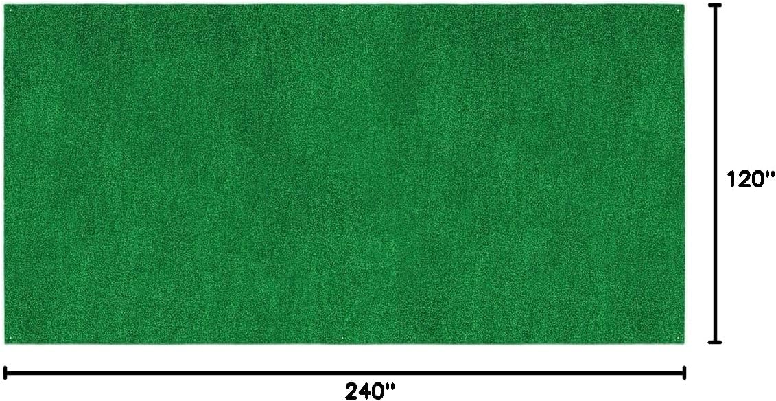 House, Home and More Outdoor Turf Rug - Green - 10 Feet X 20 Feet