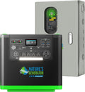 Natures Generator 3840Wh Solar Generator+ 30A Automatic Transfer Switch, Lithium Batteries, 6000W Power Station for Home Backup, RVs, Emergencies, Power Outages, and Outdoor Camping