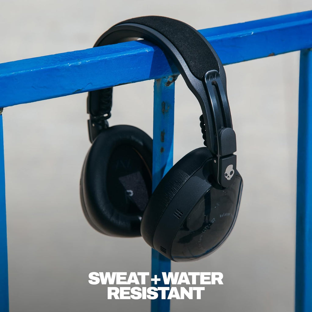 Skullcandy Aviator 900 ANC Wireless Over-Ear Bluetooth Headphones, THX Spatial Audio with Head Tracking, Adaptive Noise Cancelling, Up to 60 Hours Battery, Microphone for iPhone Android - True Black