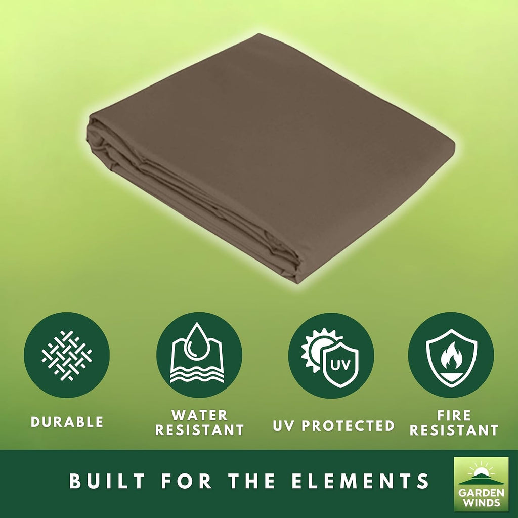 Garden Winds Reinforced RipLock 350 Replacement Canopy Top Cover Compatible with Garden Treasures 10' x 12' Gazebo Models S-1210GZ, S-1210GZN - Nutmeg