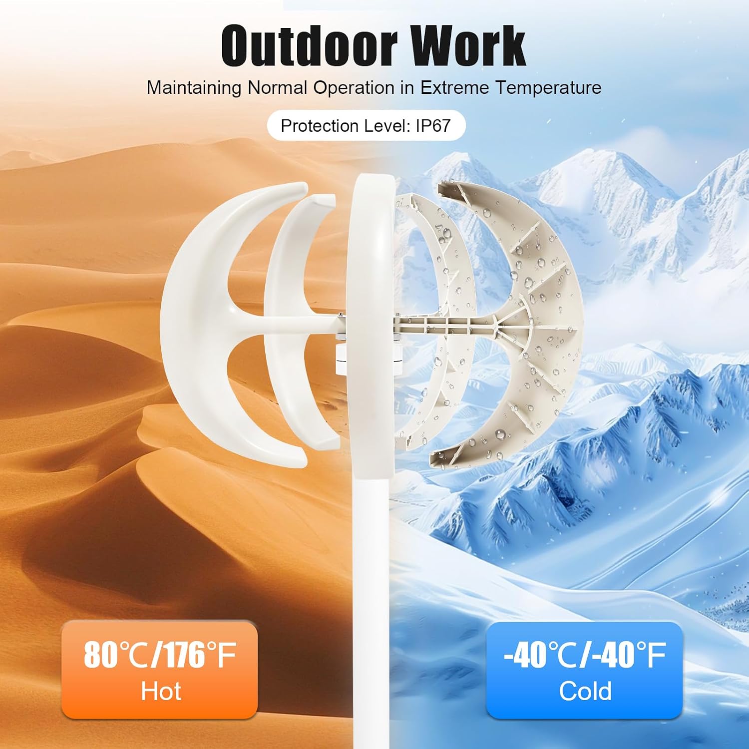 Wind Turbine Generator, 12V 600W Vertical Axis Wind Generator 5-Blade Lantern Shape Windmill Generator with Controller and Automatic Wind Angle Function, Permanent Magnet Wind Generator for Home Use