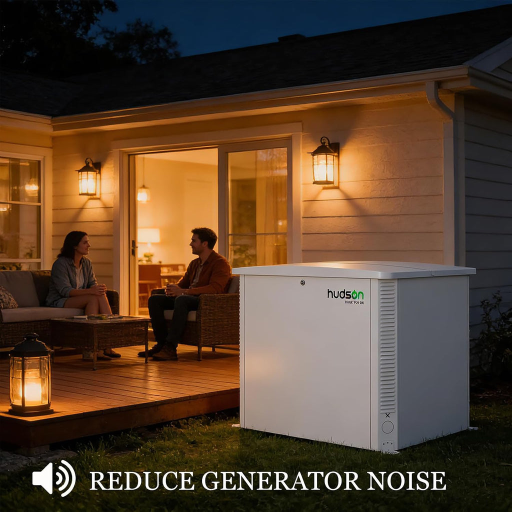 Hudson Generator Box, SD Aluminum Generator Enclosure with Ventilation, Heat Dissipation & Reduce Noise, Accommodates The Maximum Size of 39.4'x32'x31.7', White