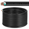 100ft 14/4 14 AWG Portable Power Cable (4 Conductor) - SOOW 600V 14 Gauge Electric Wire for Generator, Portable Lights, RV/EV Car Battery Chargers and Machinery - 100 Feet Electrical Cord