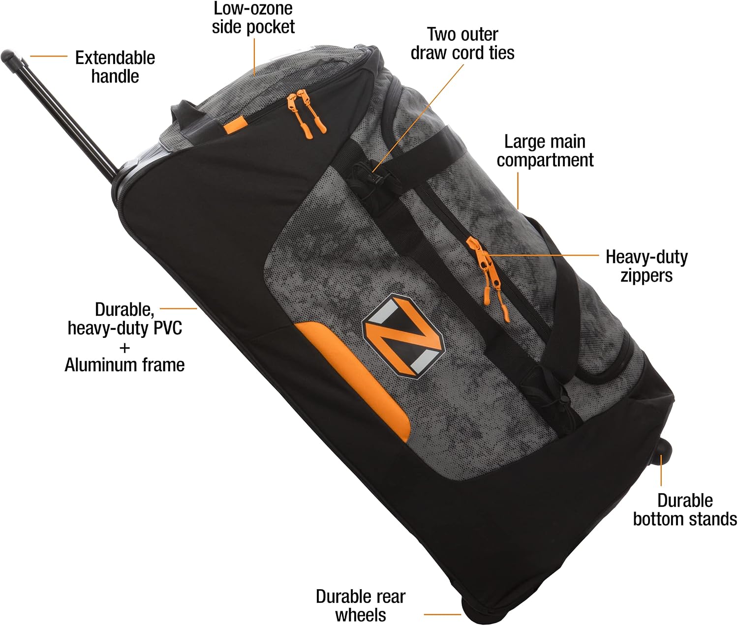 ScentLok OZ 8K Rolling Bag & Radial IQ Combo - Odor Removal, Scent Destroying Ozone Generator for Hunting Clothing and Gear, Sports Equipment (Black)