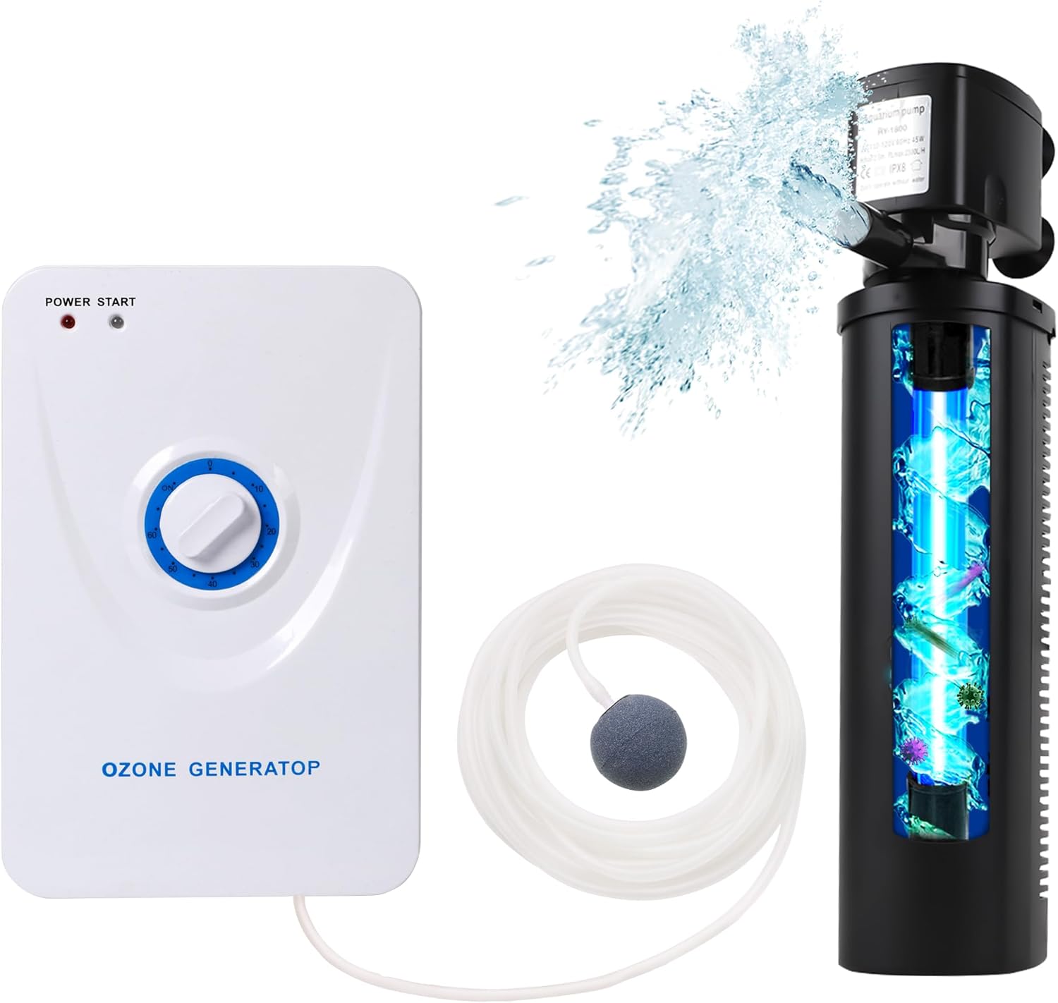 coospider-repta Cold Plunge Filter and Ozone Generator Set