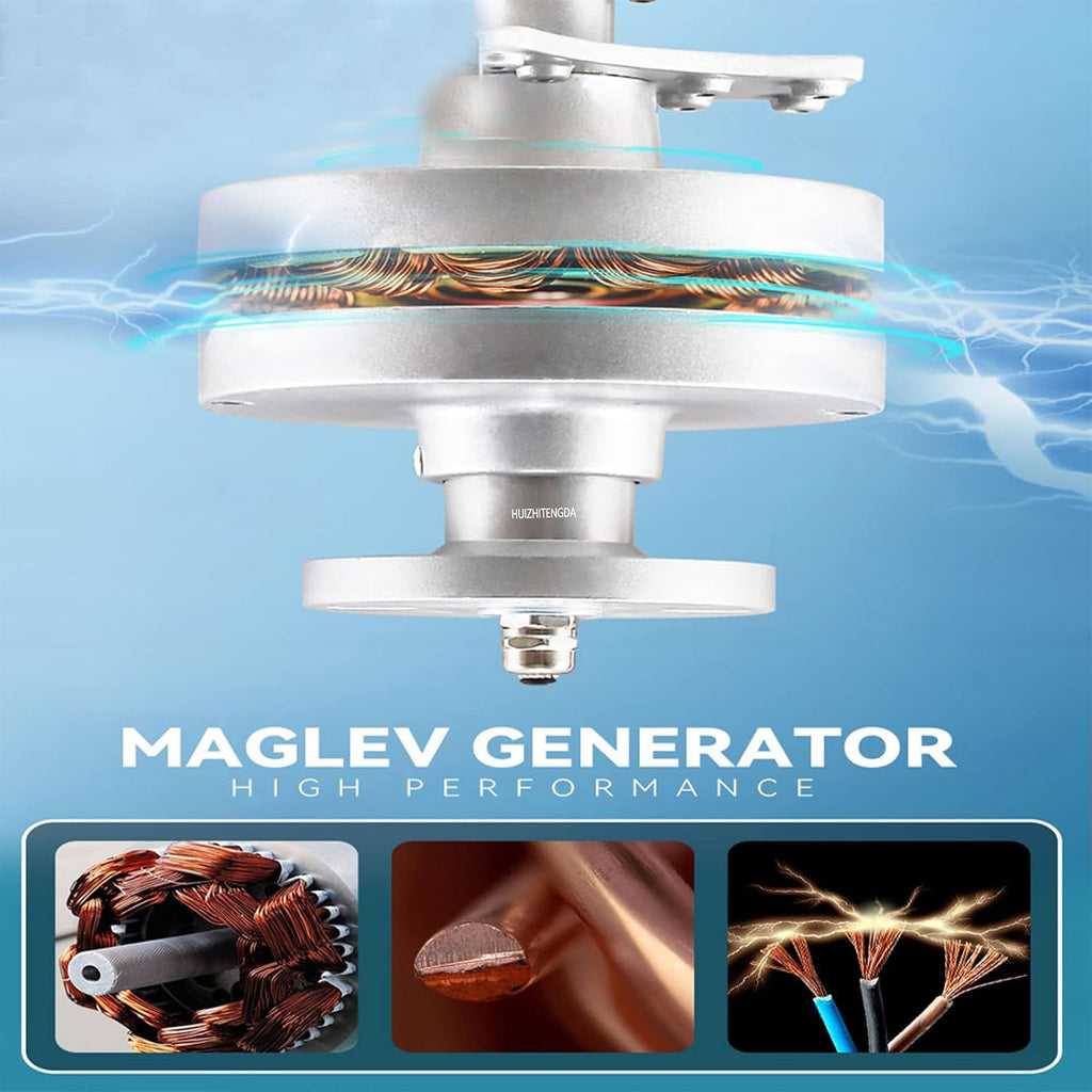 10000W Wind Turbine Vertical Wind Generator Kit, 220V Wind Power Generator for Marine, RV, Home, Windmill Generator Suit for Hybrid Solar Wind System