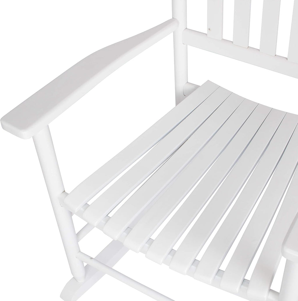 Shine Company Maine Wood Rocking Chair, White