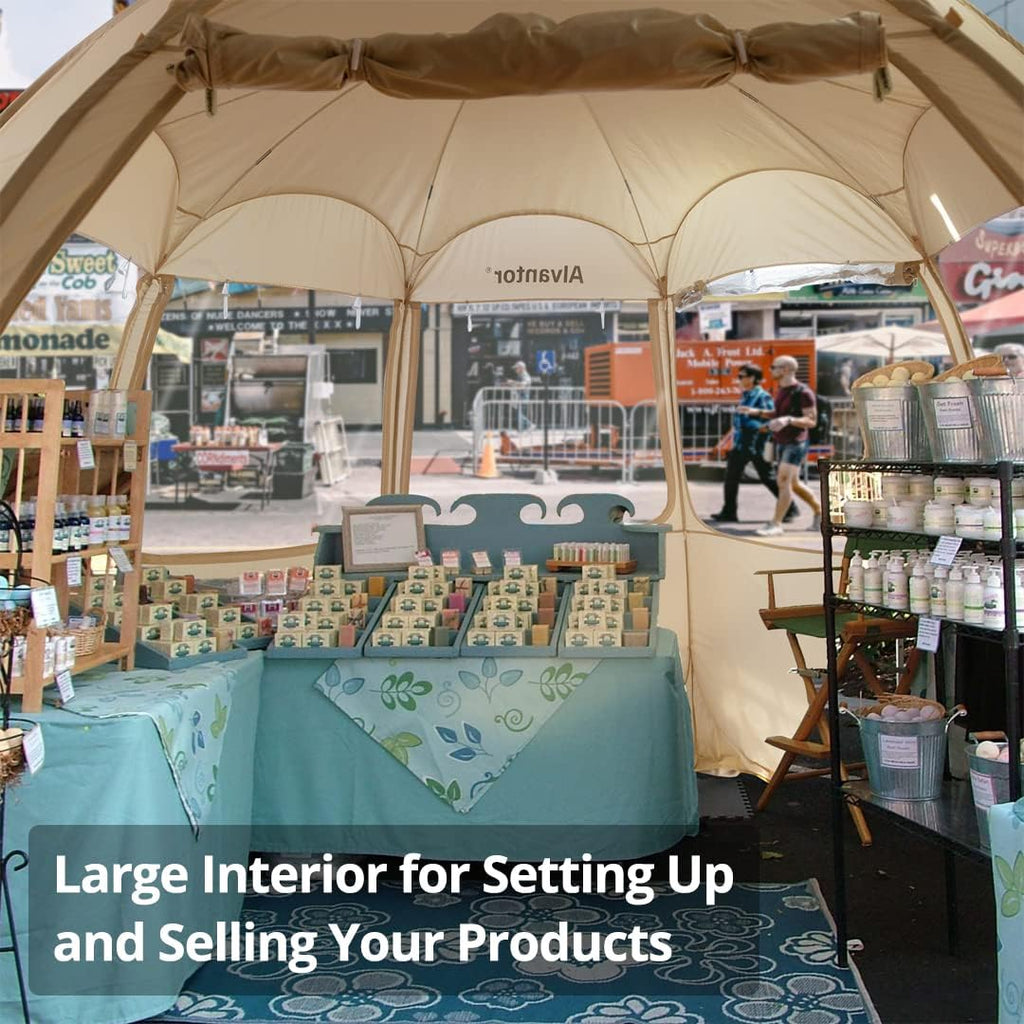 Alvantor® Pop Up Canopy Tent - Vendor Booth Event Tent - Pop Up Canopy for Commercial Activity - Camping Gazebos - Beige