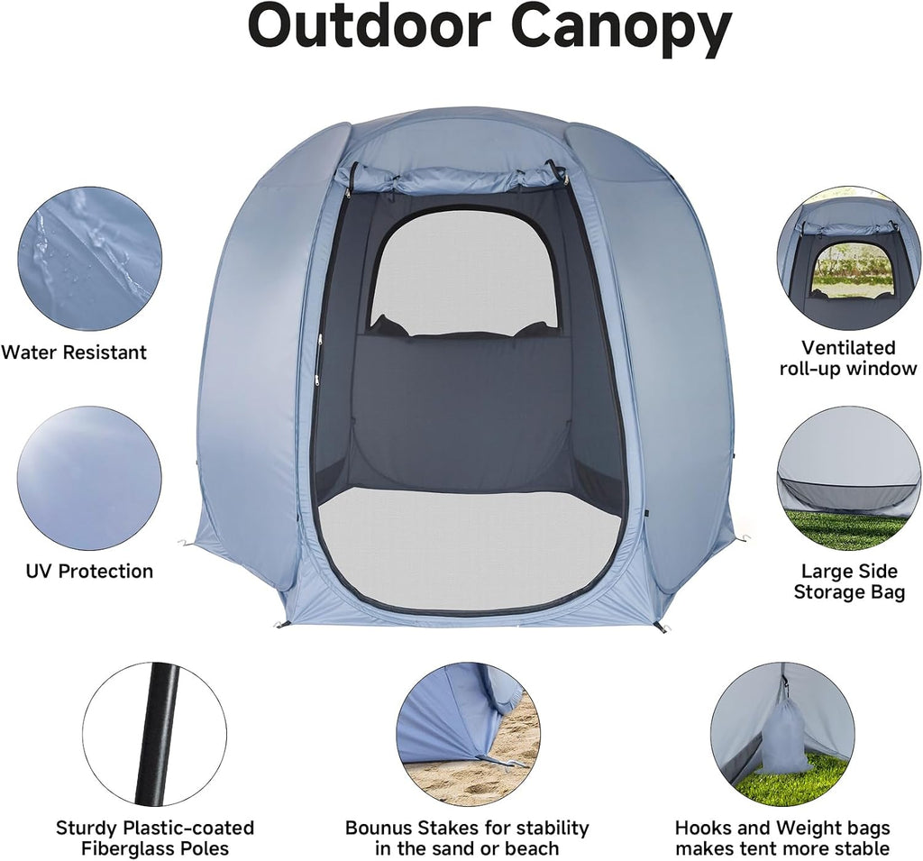 Alvantor® Pop Up Screen Tent House Room Instant Outdoor Camping Canopy Sun Shelter Gazebo for Patio, Backyard & Deck, Privacy Tent(2-10 People, 8'x8' 10'x10' 12'x12')