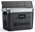 GROWATT Portable Power Station with 200W Solar Panel，Black Infinity 2000 Electric Solar Generator，2048Wh LifePO4 Battery, 2200W AC Output for Home Use, Outdoor Camping, RVs and Emergency Backup