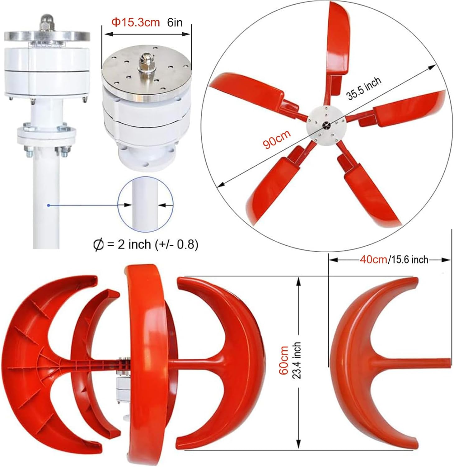 10000W Vertical Wind Generator for Home Use, 3 Phase AC Permanent Magnet Turbine with Controller, Ideal for Home Street Lighting, Renewable Energy Solution, 12V System