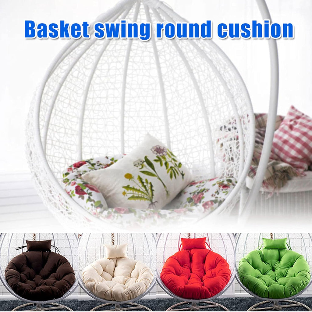 Diumy Rocking Chair Pads,Hanging Hammock Chair Cushions,Fluffy Thicken with Pillow Egg Chair Pad-Swing Hanging Basket Seat Cushion for Garden Indoor Outdoor-A 100 * 85cm