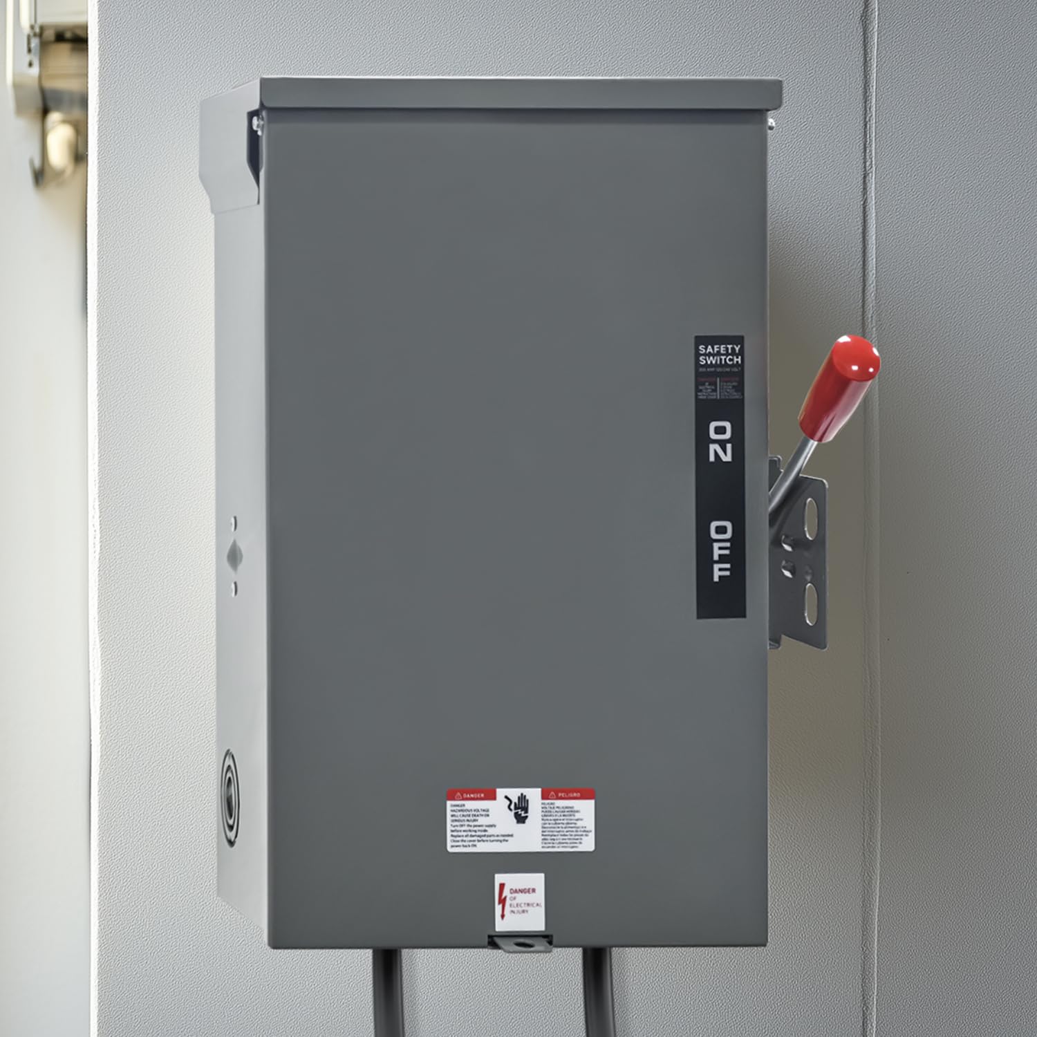 200A Generator Transfer Switch for Home Generator, 48000W Manual Double-Throw Safety Switch, 120/240-Volt, NEMA 3R for Indoor/Outdoor Use (200A 3P Grey)