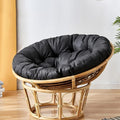 FXBZA Waterproof Round Chair Cushion Overstuffed Rocking Chair Pads for Hanging Egg Chair & Garden Sofa Removable Zippered Cover 100cm/39in Comfortable &(Black)