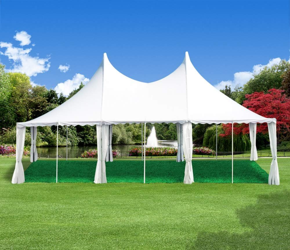 House, Home and More Outdoor Turf Rug - Green - 10 Feet X 20 Feet