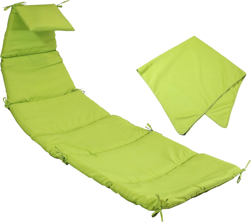 Sunnydaze Hanging Chair Cushion Replacement and Floating Umbrella Fabric Only - Curved Hanging Lounge Chair Cushion Replacement - Green