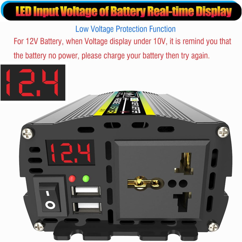 Solar System Kit 3000W/4000W 12V to 110V/220V Inverter Solar Panel Kit 50A Controller + 50W18V Foldable Solar Panel Home Grid System Solar Generator(800W,12V-220V)