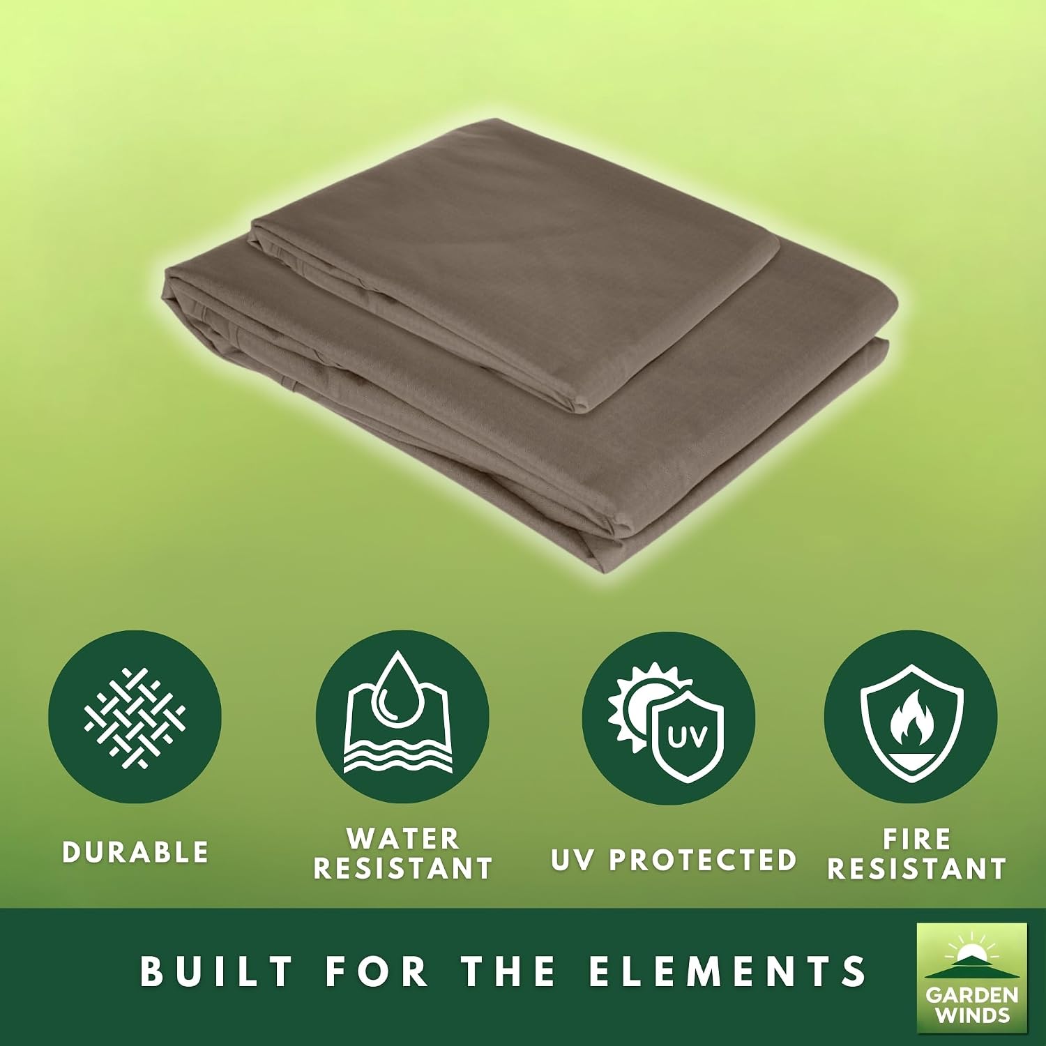 Garden Winds Reinforced Replacement Canopy Top Cover Compatible with The A101007600, A101007603, A101007604 Broyhill Eagle Brooke Ashford Asheville 10' x 12' Gazebo - Classic Brown, RipLock 350