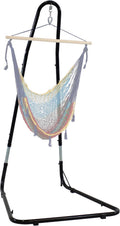 Sunnydaze Adjustable Hammock Chair Stand Only - 79-Inch to 93-Inch Tall Hanging Chair Stand - Heavy-Duty 330-Pound Weight Capacity