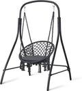 SUNCREAT Hammock Chair with Stand Included, Heavy Duty Hanging Chair with Stand, 400 lbs Capacity, Patent Pending, Gray
