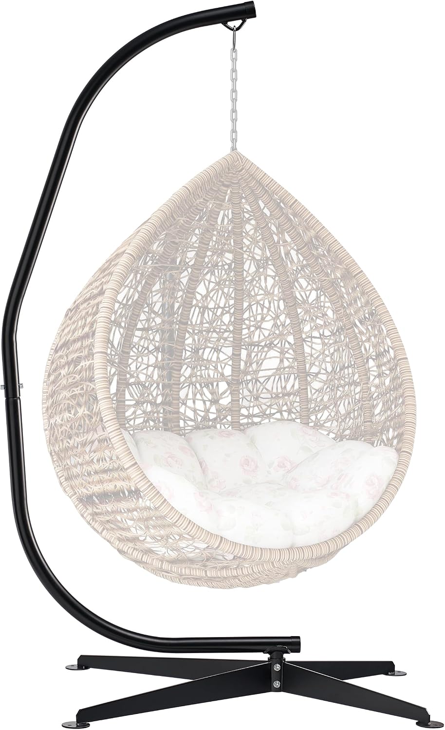 Sorbus Hammock Chair Stand Hanging Chair Stand- Steel Sensory Swing Stand- Weather & Rust Resistant C Stand- Adjustable Portable Stand 330lbs for Tree, Lounger, Air Porch, Indoor/Outdoor, Patio