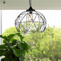 Wellmet Outdoor Pendant Light for Porch, Black Exterior Hanging Porch Light Fixtures, Modern Outdoor Chandelier Adjustable Outside Pendant Lantern for Entrance Balcony, Bar, Hallway, Entryway, Foyer