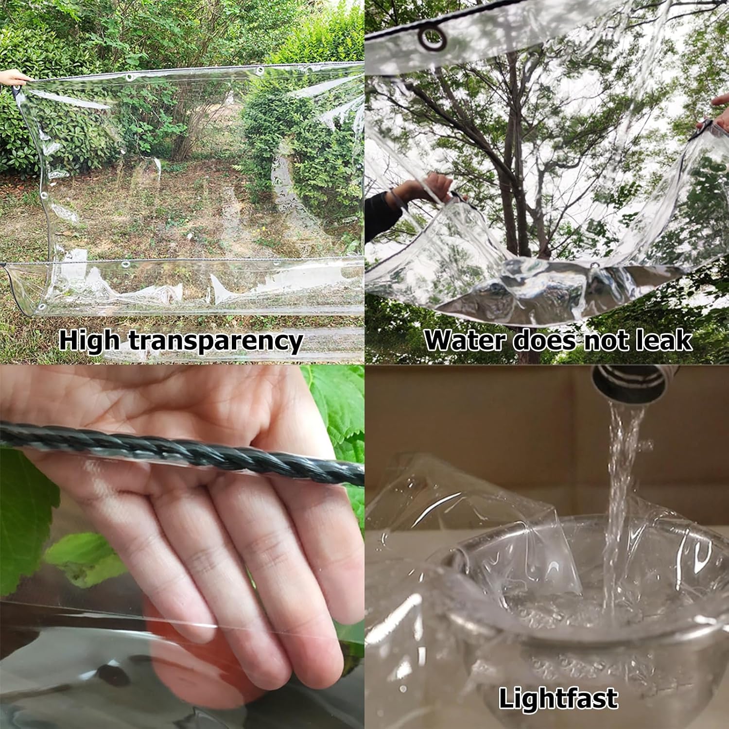 Thermal Insulated Outdoor Garden Curtain PVC Outdoor Clear Panel Curtain Patio Enclosures for Outside Winter Vinyl Patio Enclosure Panels Outdoor Curtains for Pergola Porch Gazebo Customizable (Size