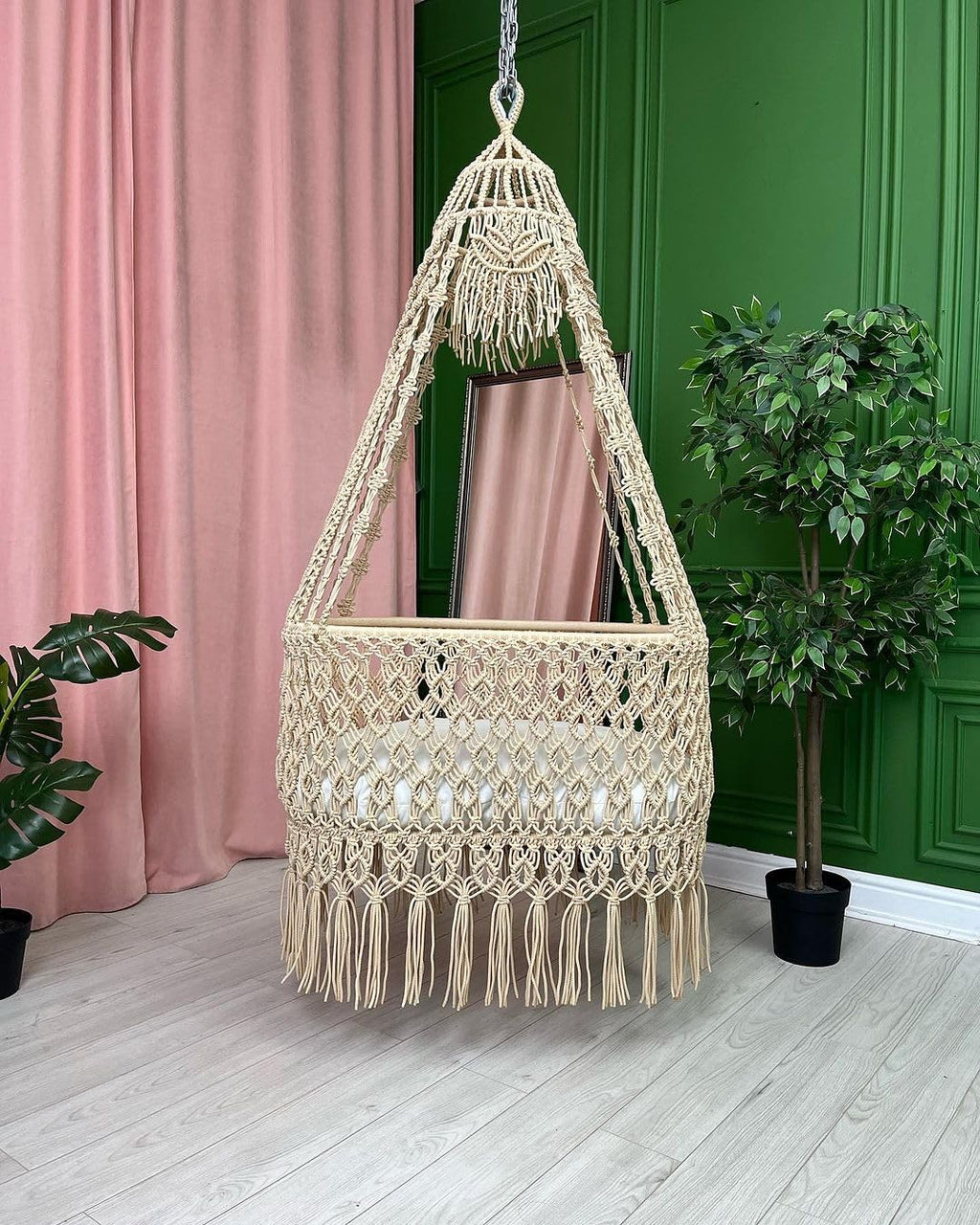 Macrame Swing, Macrame Hanging Chair, Macrame Patio Swing, Hammock Swing, Indoor Chair, Macrame Swing Chair