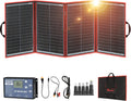 DOKIO 200W Portable Foldable Solar Panel Kit, Compact 20x26.4in Design 9.7lb with Standalone Controller and USB, Monocrystalline Charger for 12V Batteries, Power Stations, RV Camping Emergency Use