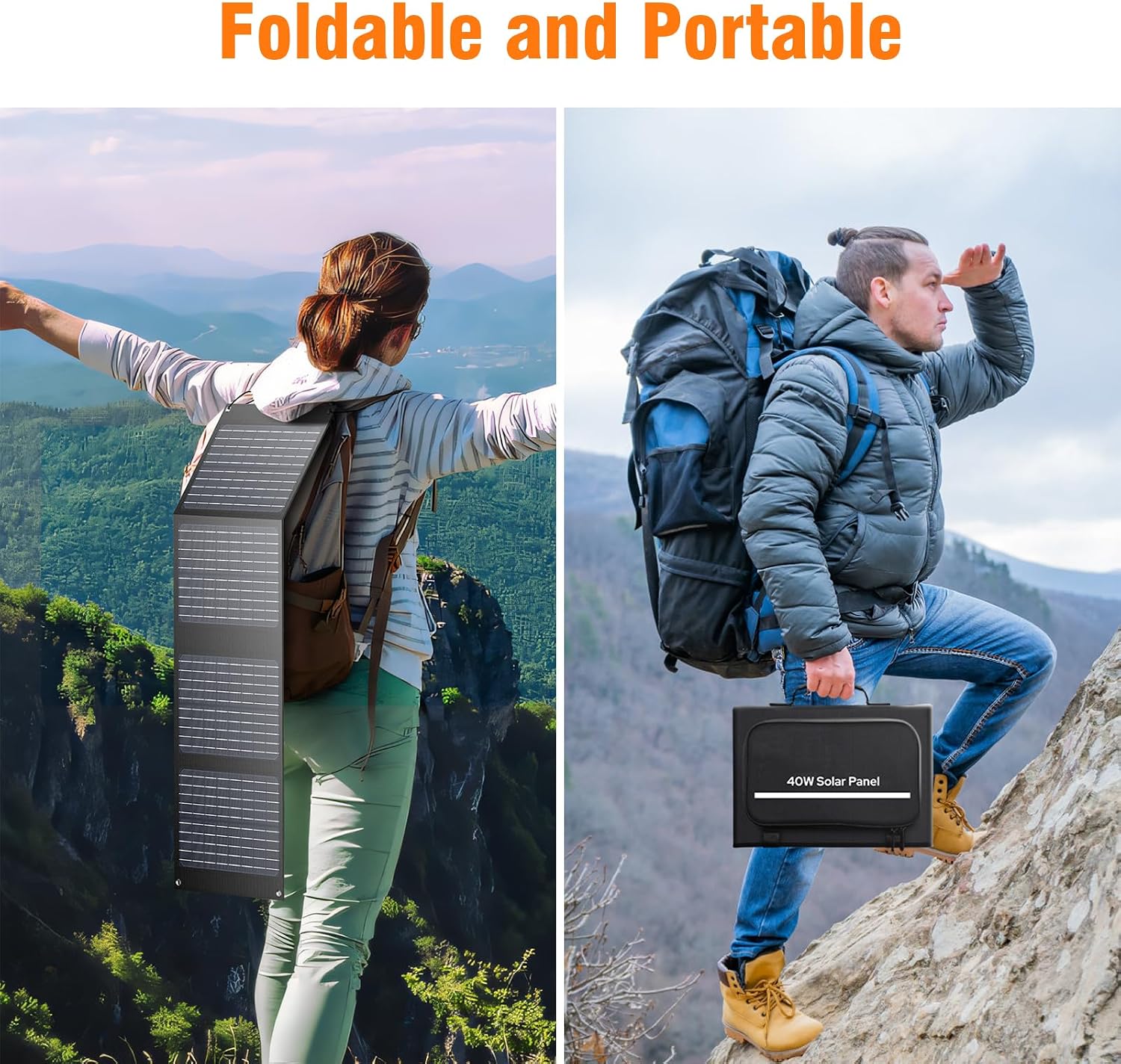 SinKeu 200W Portable Power Station with 40W Solar Panel Included, 155Wh Backup Solar Power Generator with AC Outlets DC USB Type-C for Camping Boat Travel Outdoor Adventures Home Emergency