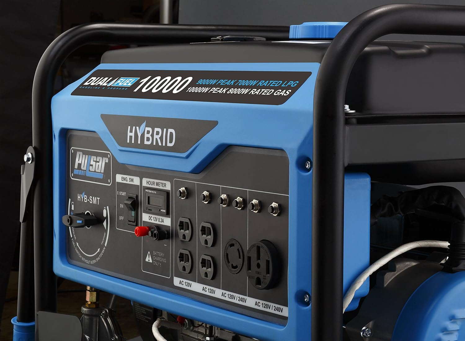 Pulsar 10, 000W Dual Fuel Portable Generator with Switch & Go Technology & Electric Start, PG10000B16 Non-Carb Approved